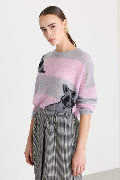 Maglia con disegni intarsiati - Fashion Market