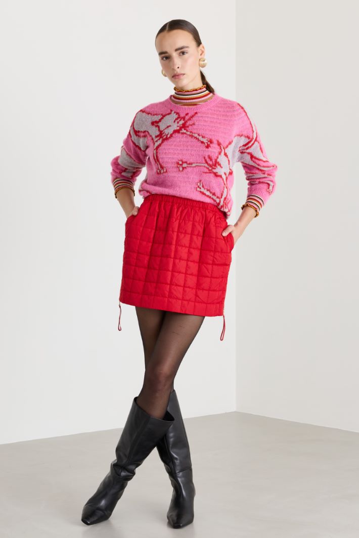 Maglia con disegni intarsiati - ROSA - Fashion Market