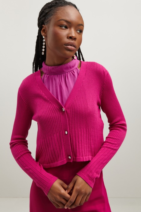 Cardigan corto in cotone - Fashion Market