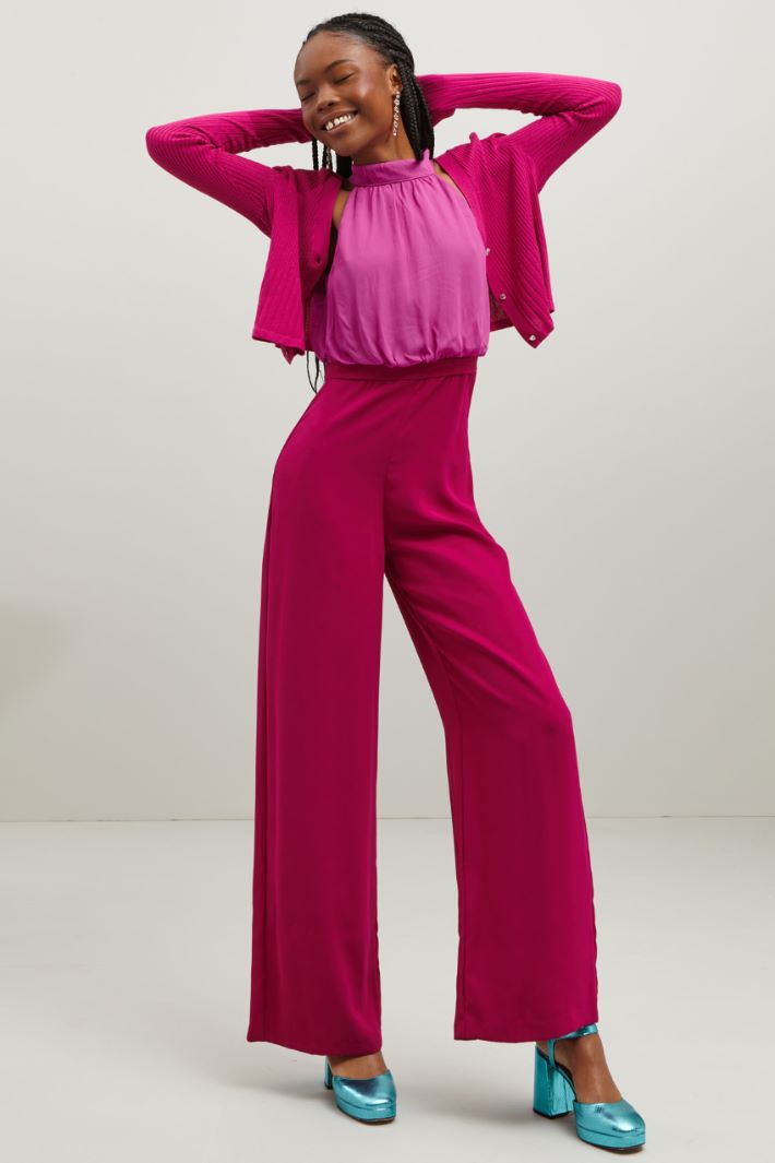 Cardigan corto in cotone - CICLAMINO - Fashion Market