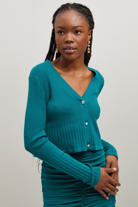 Cardigan corto in cotone - Fashion Market