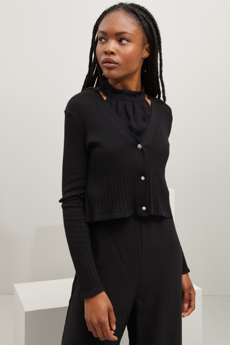 Cardigan corto in cotone - Fashion Market