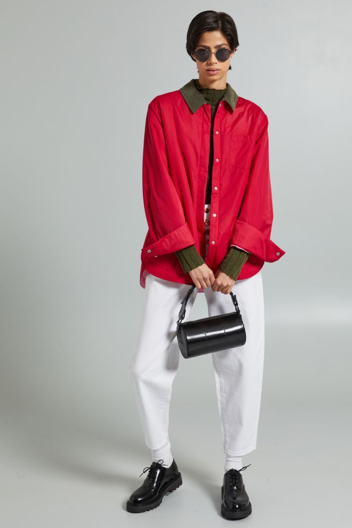 Giacca a camicia imbottita - ROSSO VERDE ROSA - Fashion Market - 2