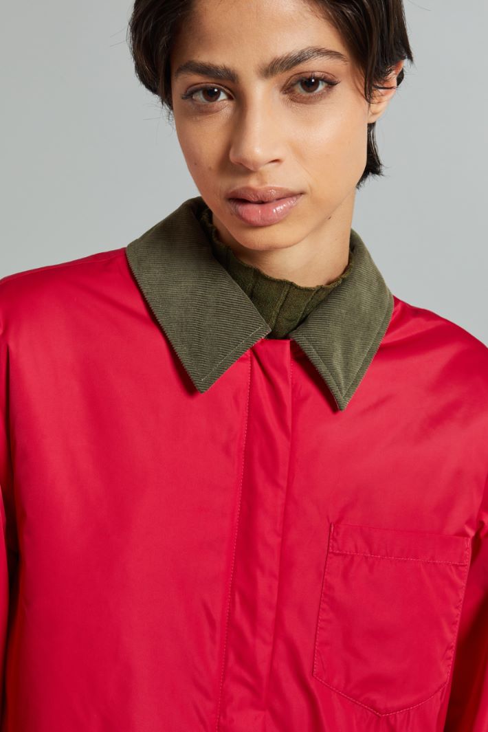 Giacca a camicia imbottita - ROSSO VERDE ROSA - Fashion Market - 3