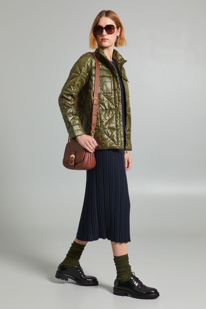 Imbottito con cintura - VERDE MILITARE - Fashion Market