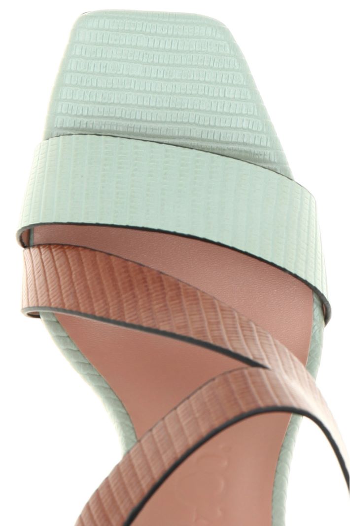 Sandali stampa rettile - CUOIO MENTA - Fashion Market - 5
