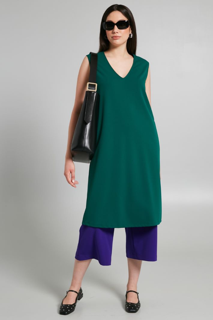Abito in jersey crépe - VERDE - Fashion Market - 4
