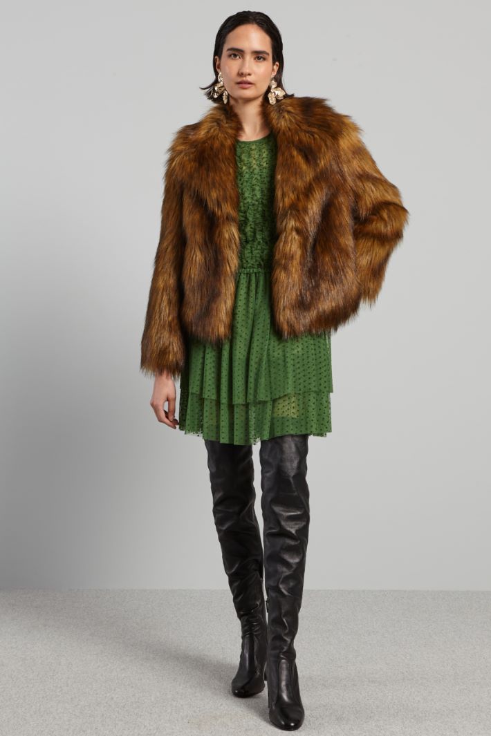 Abito in tulle plumetis - VERDE - Fashion Market - 2