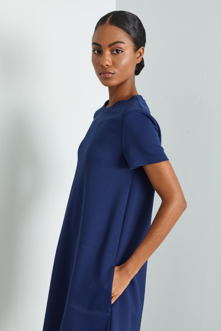 Abito di jersey - BLU - Fashion Market - 4