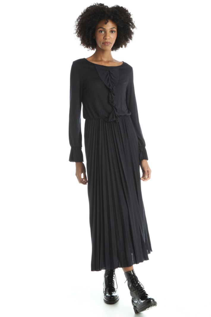 Abito in jersey con ruches - BLU NOTTE - Fashion Market