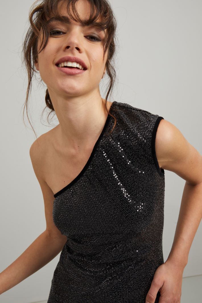 Tubino monospalla - NERO - Fashion Market - 3