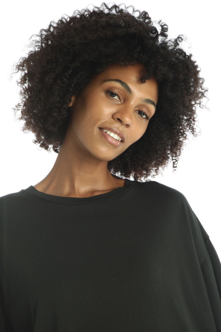 Abito t-shirt in cotone - NERO - Fashion Market - 4
