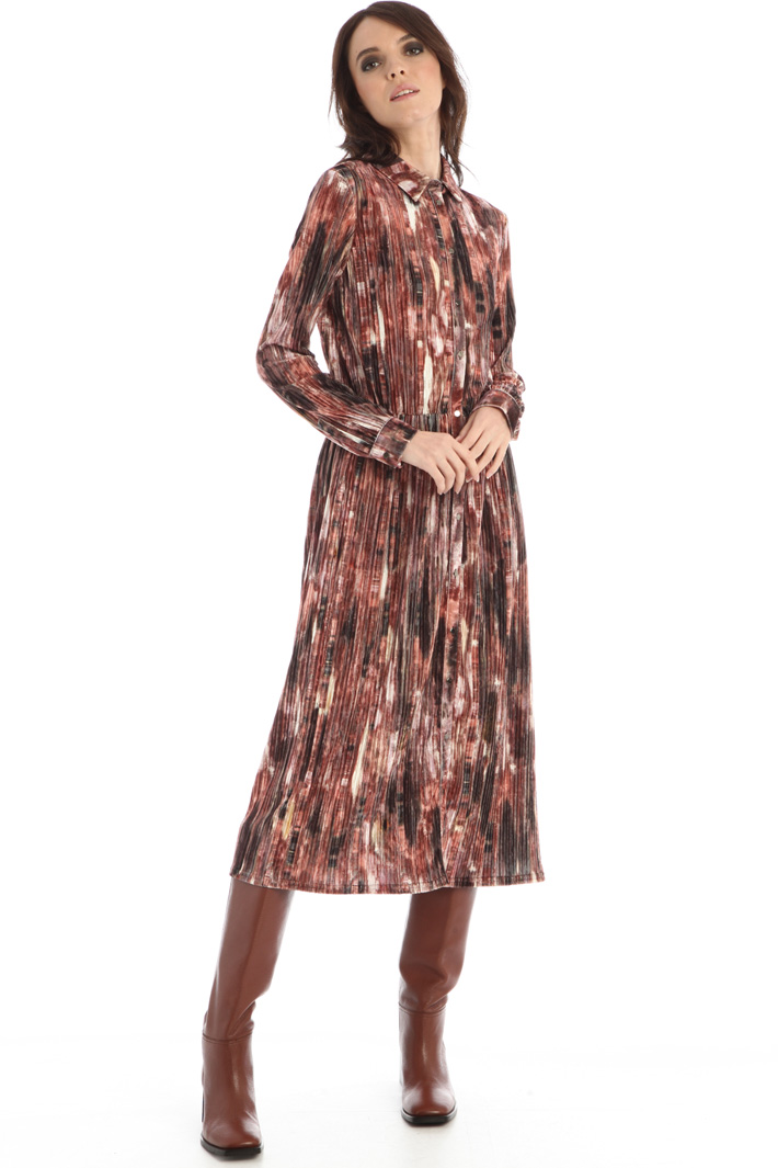 Abito in jersey velluto - VINACCIA ROSA - Fashion Market - 2
