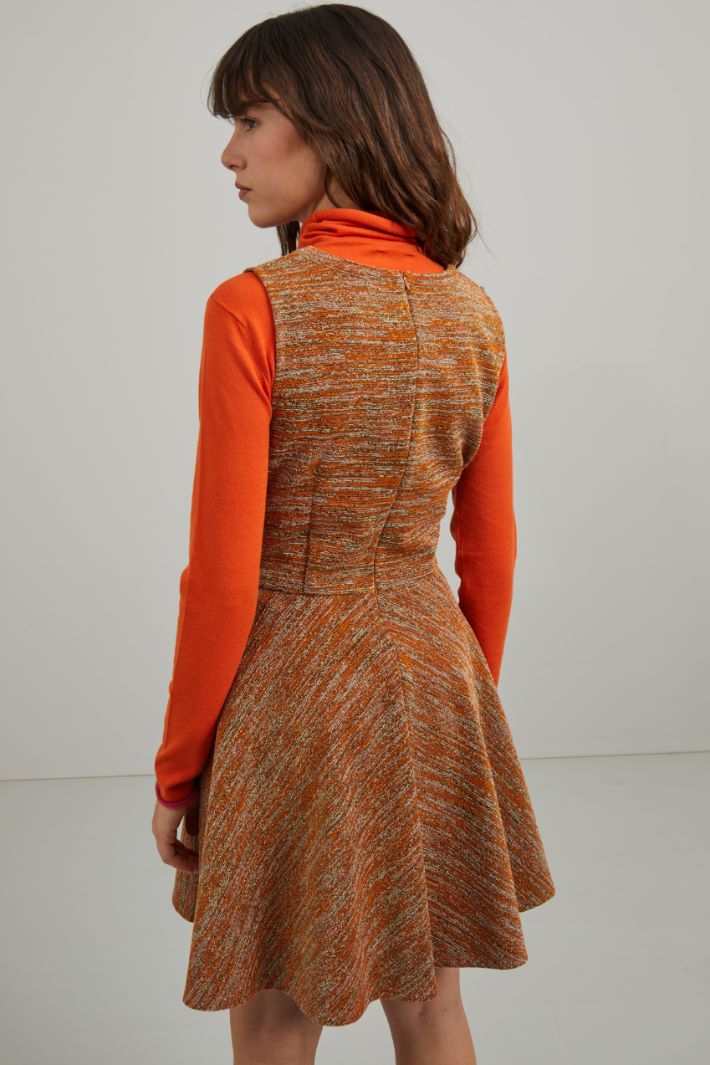 Abito smanicato corto - ARANCIONE - Fashion Market - 4