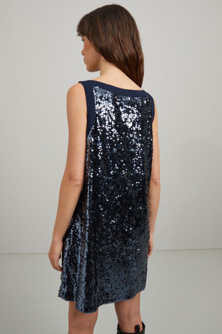 Abito corto con paillettes - BLU NOTTE - Fashion Market - 4