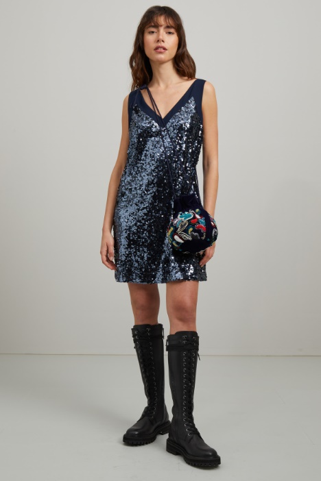 Abito corto con paillettes - Fashion Market