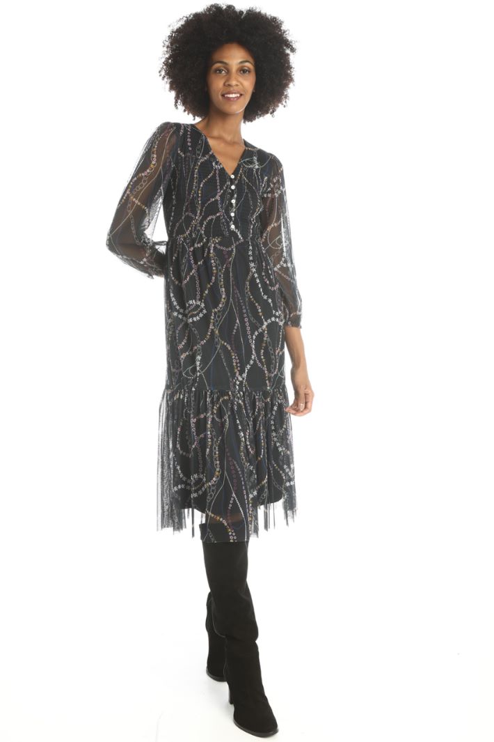 Abito in jersey tulle - BLU NOTTE - Fashion Market - 4