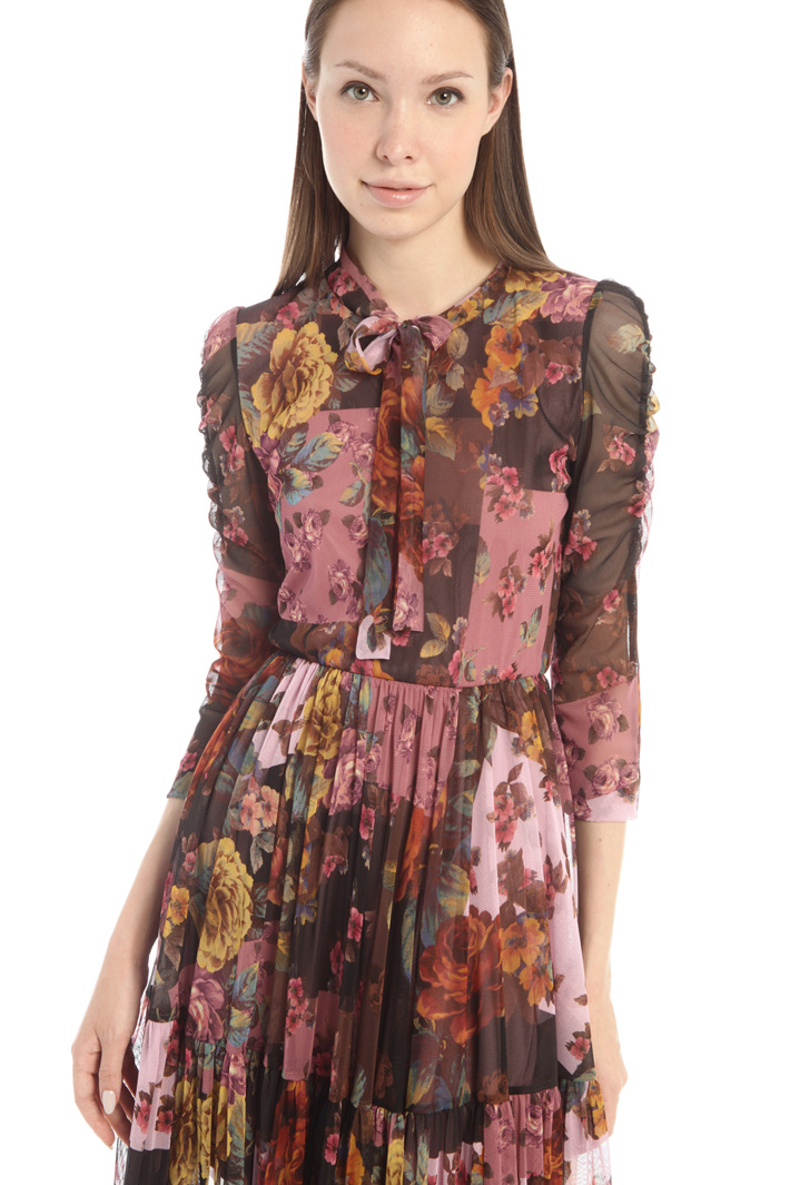 Abito in tulle con balza - LILLA - Fashion Market - 4