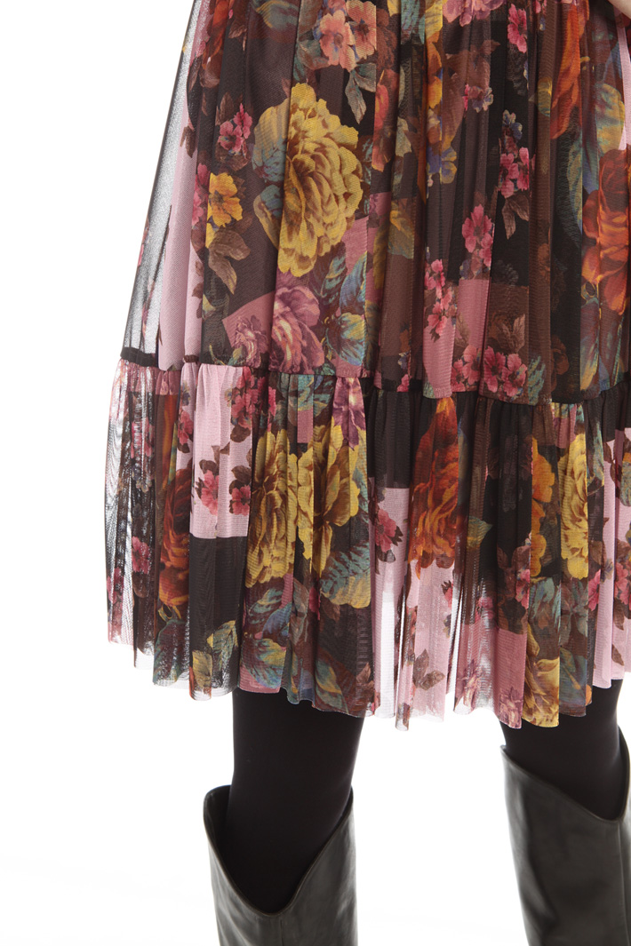 Abito in tulle con balza - LILLA - Fashion Market - 3