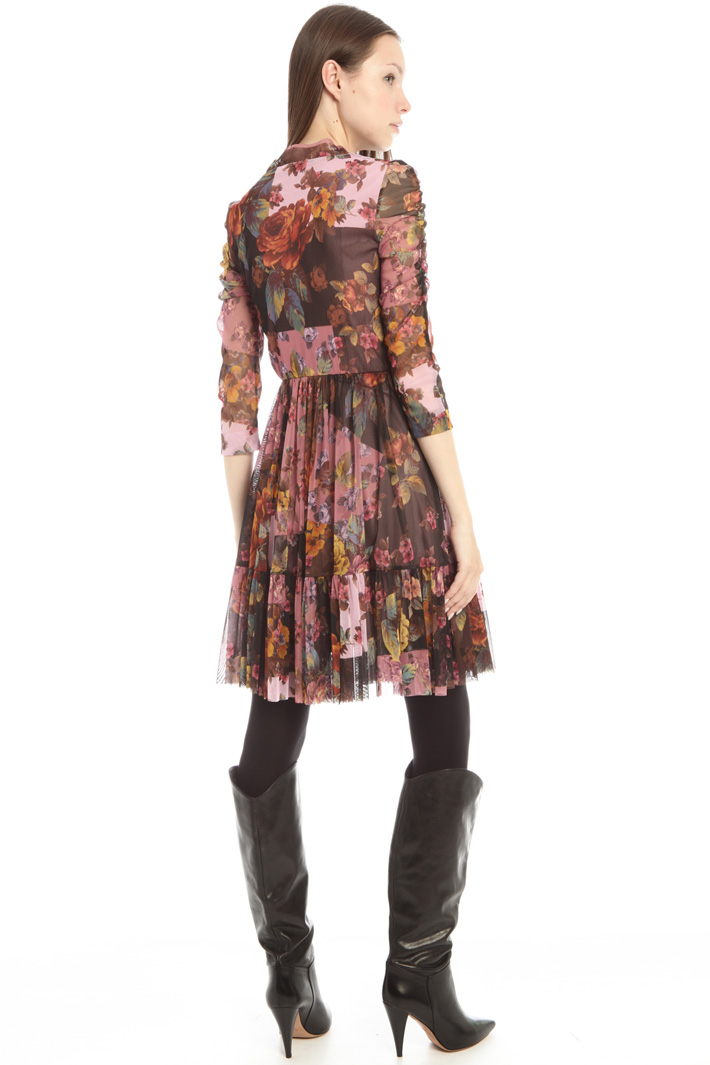 Abito in tulle con balza - LILLA - Fashion Market - 2