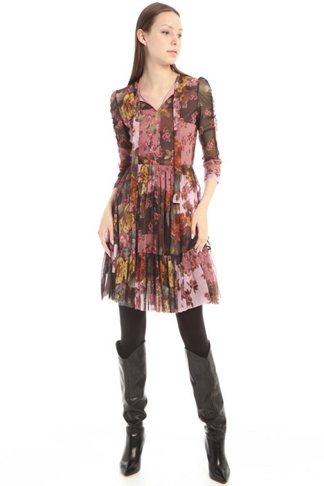 Abito in tulle con balza - Fashion Market