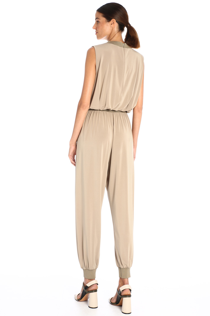 Tuta senza maniche in jersey - BEIGE - Fashion Market - 2