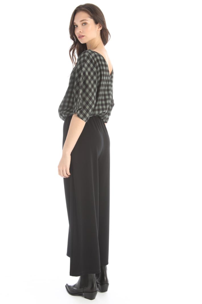 Tuta in sablé e jersey - VERDE NERO - Fashion Market - 2
