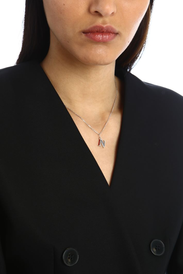 Micro pendente a iniziale - N ARGENTO - Fashion Market - 3