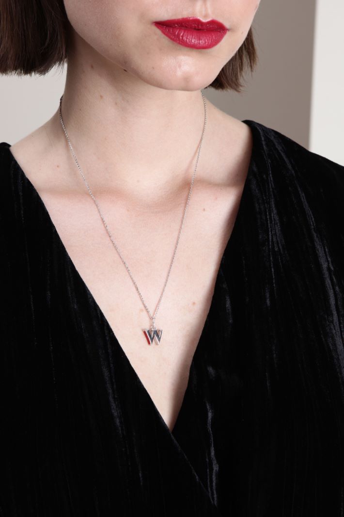 Micro pendente a iniziale - W ARGENTO - Fashion Market - 3