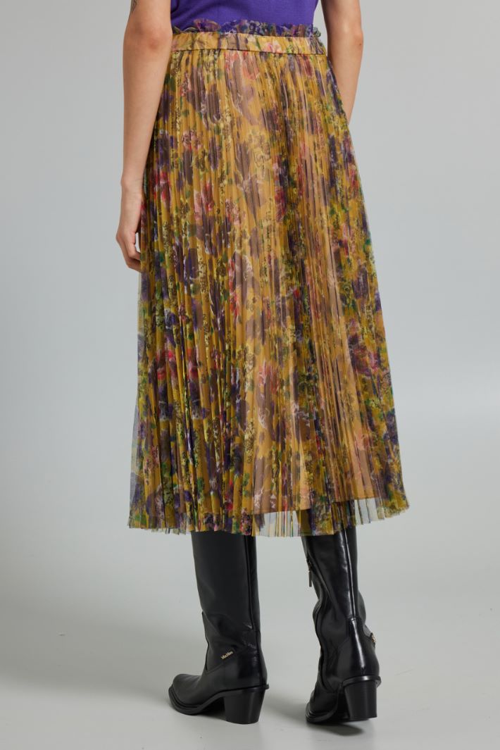 Gonna in tulle plissé - GIALLO VIOLA BEIGE - Fashion Market - 4