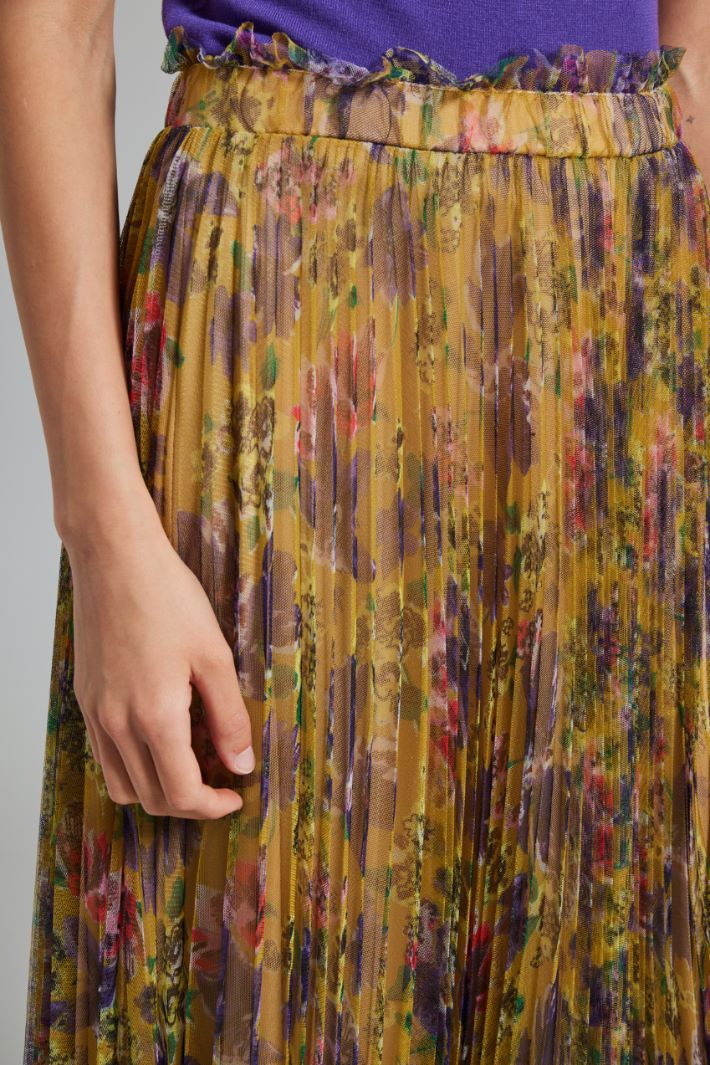 Gonna in tulle plissé - GIALLO VIOLA BEIGE - Fashion Market - 3