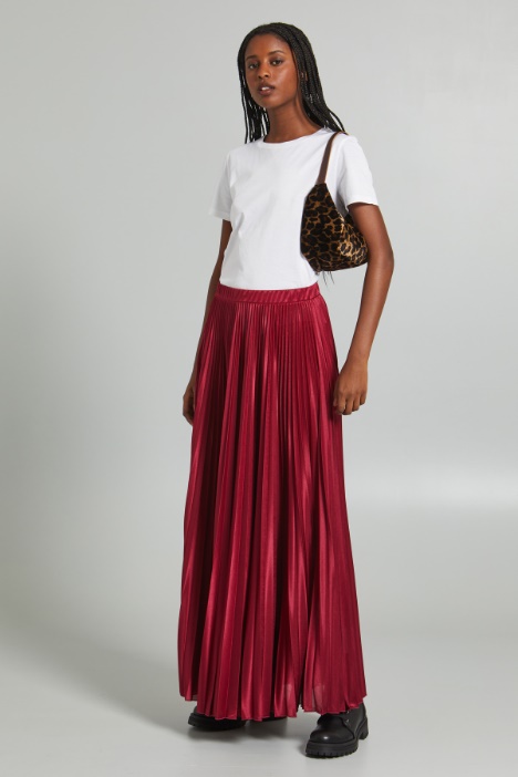 Gonna lunga in jersey plissé - Fashion Market
