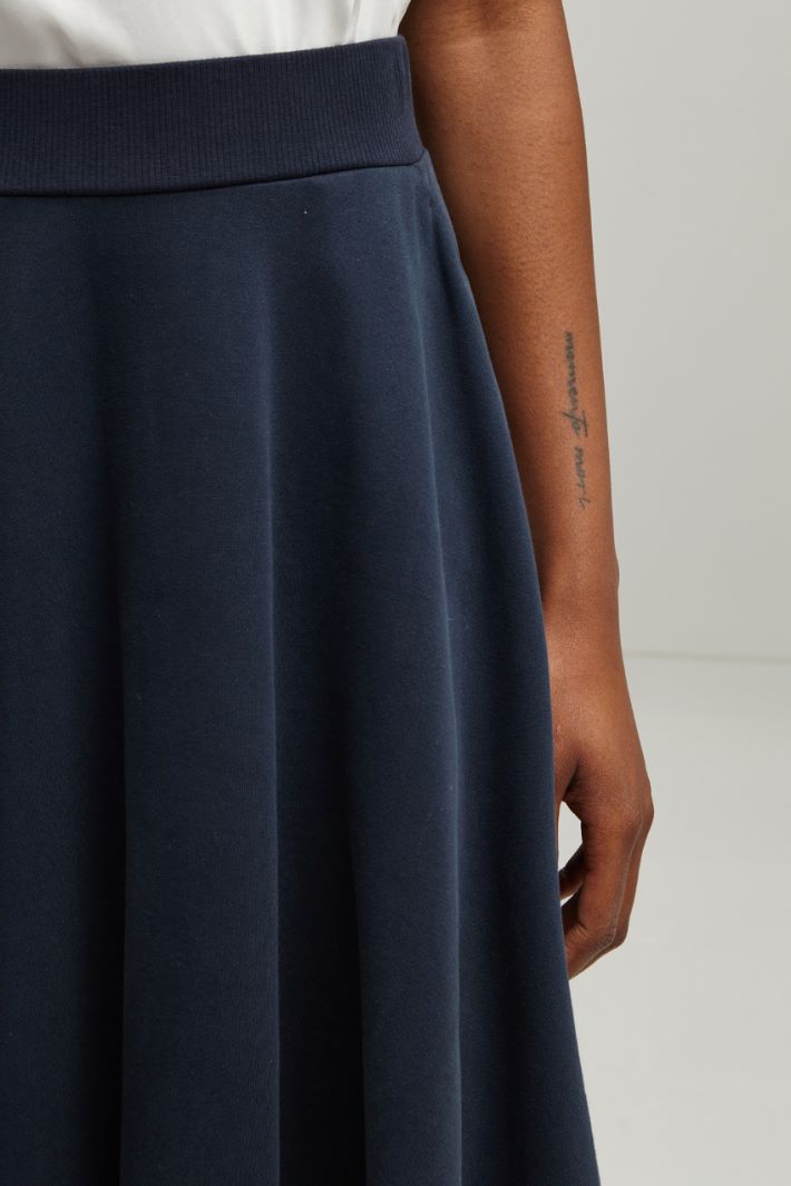 Gonna lunga in jersey  - BLU NOTTE - Fashion Market - 3