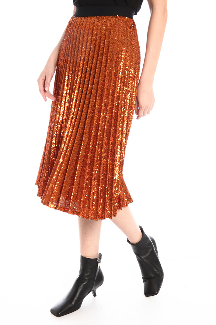Gonna plissè con paillettes - RAME - Fashion Market - 4