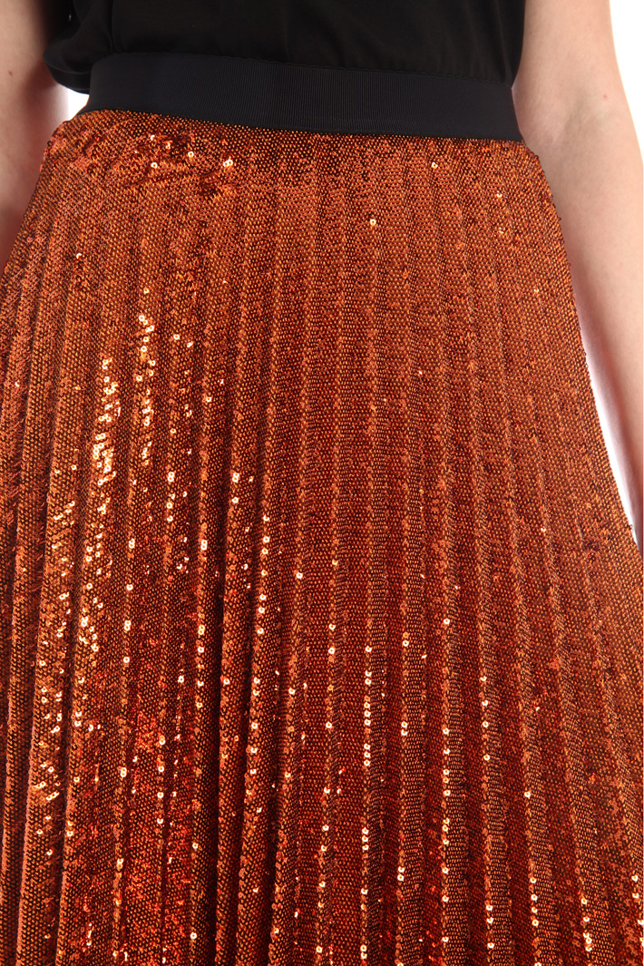 Gonna plissè con paillettes - RAME - Fashion Market - 2
