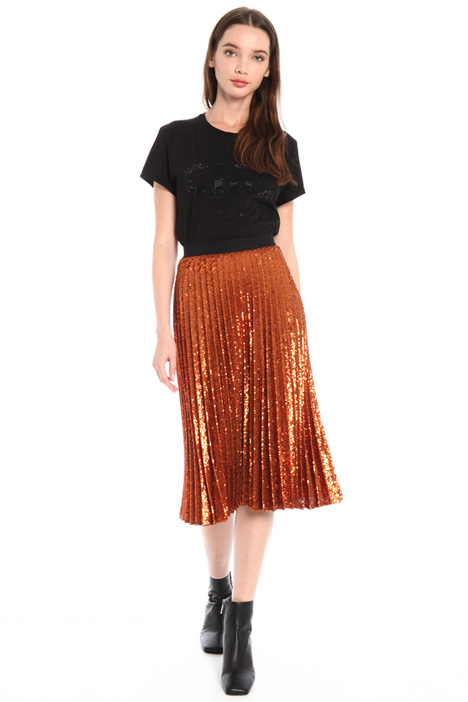 Gonna plissè con paillettes - Fashion Market