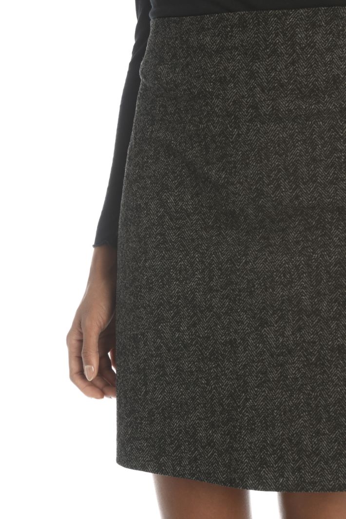 Minigonna in jersey jacquard - GRIGO NERO - Fashion Market - 3