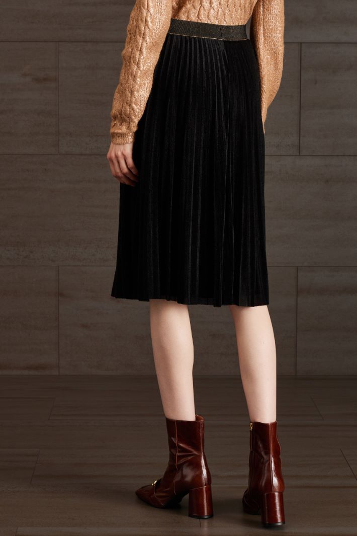 Gonna in tulle effetto velluto - NERO ORO - Fashion Market - 4