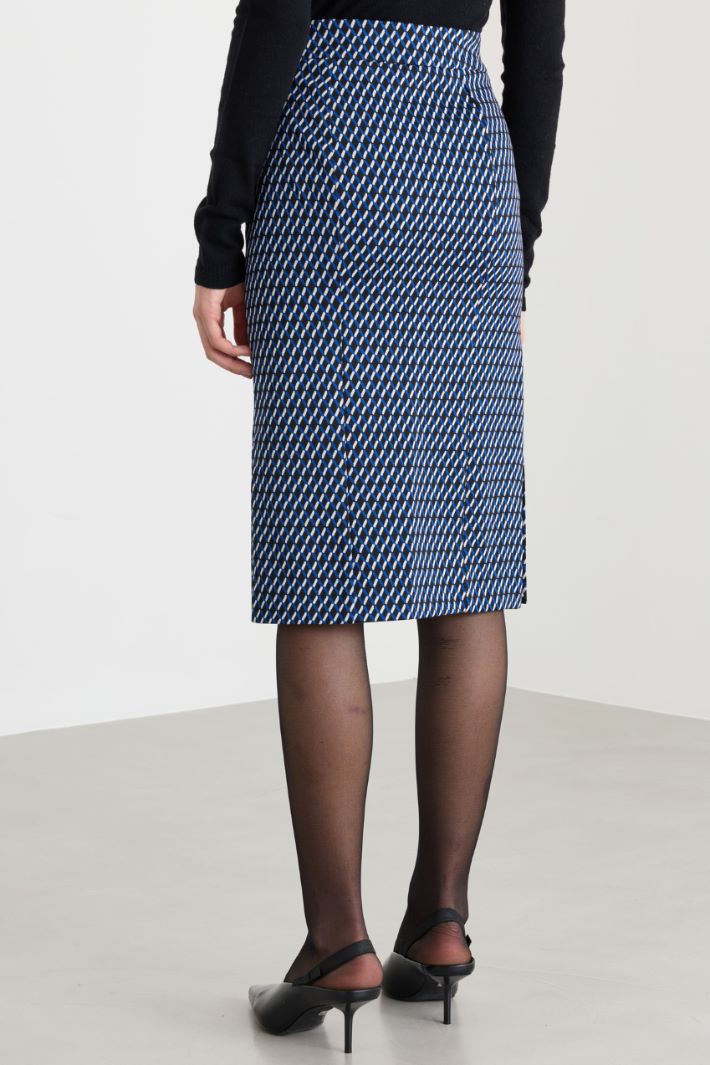 Gonna in jersey jacquard - BLU - Fashion Market - 4