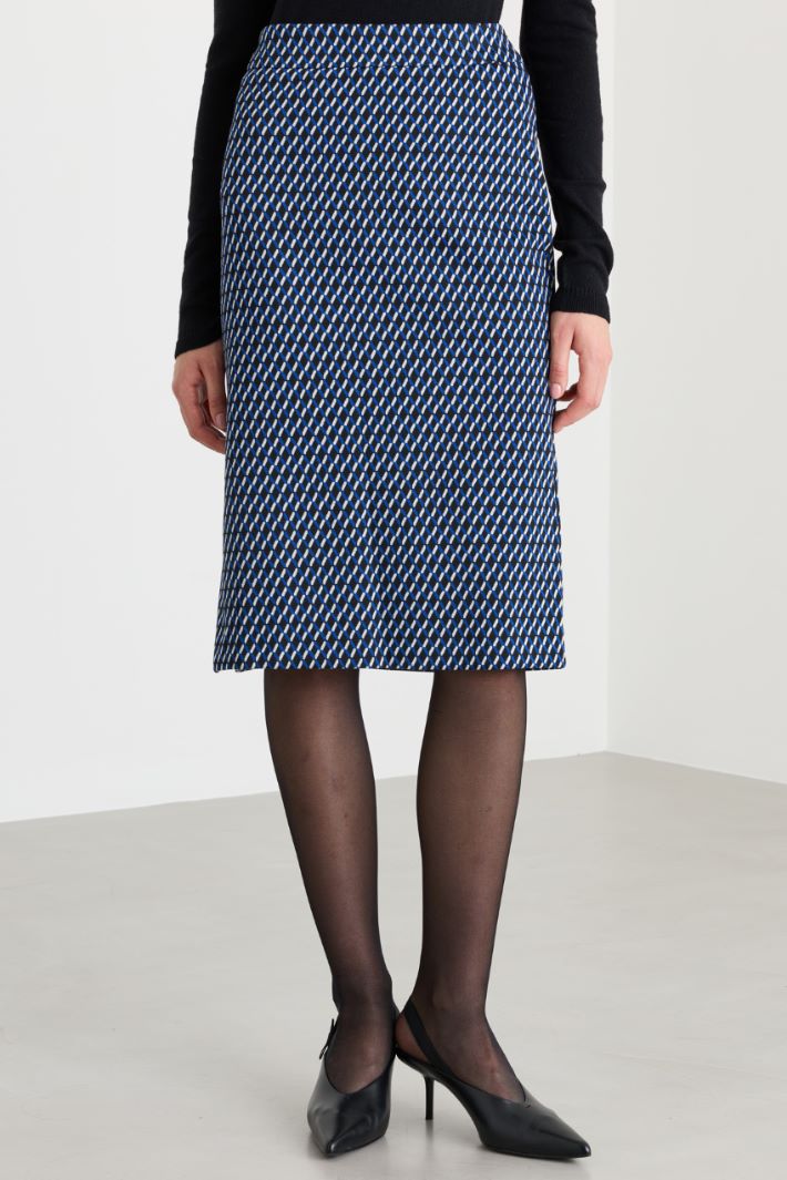 Gonna in jersey jacquard - BLU - Fashion Market - 2