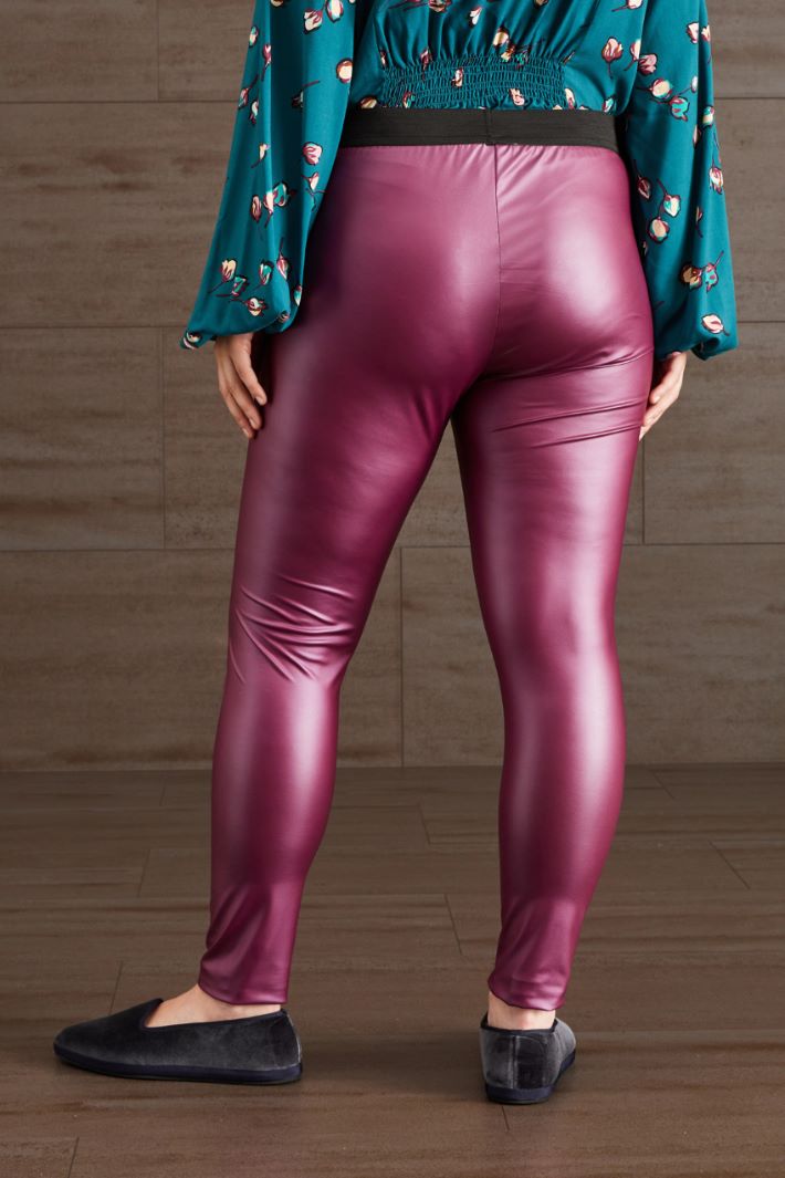 Leggings in jersey spalmato - VIOLA - Fashion Market - 4