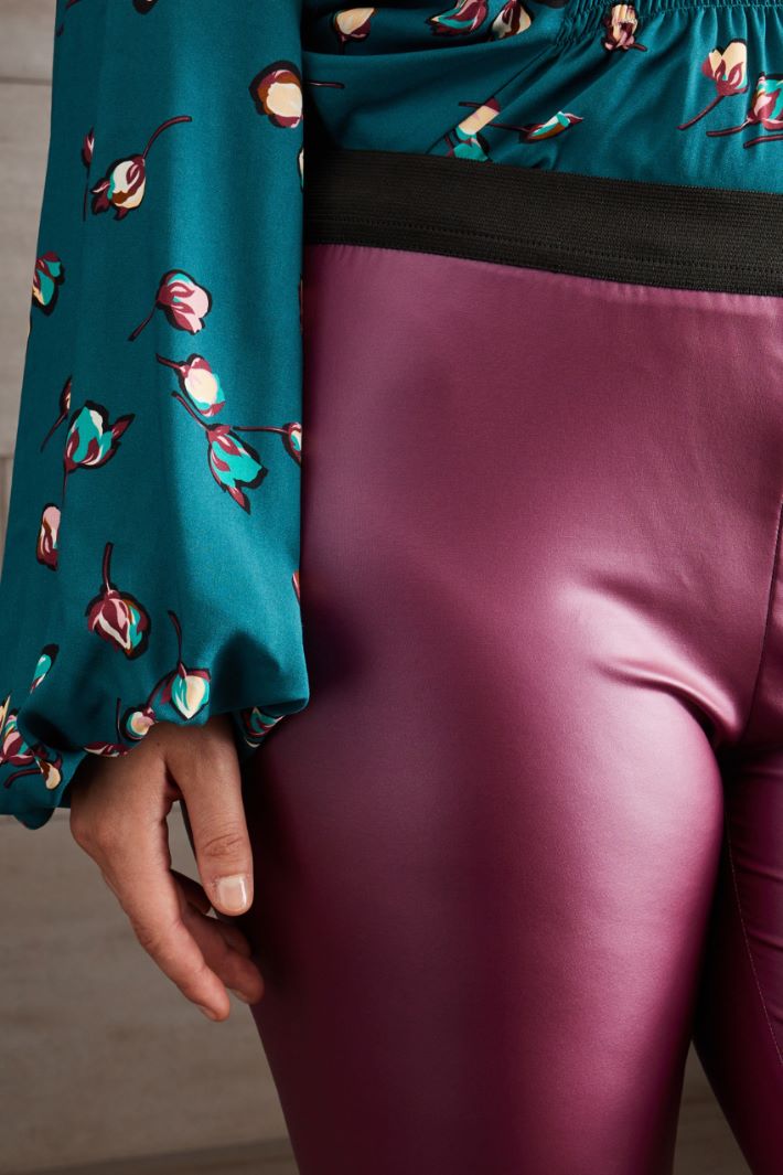 Leggings in jersey spalmato - VIOLA - Fashion Market - 3