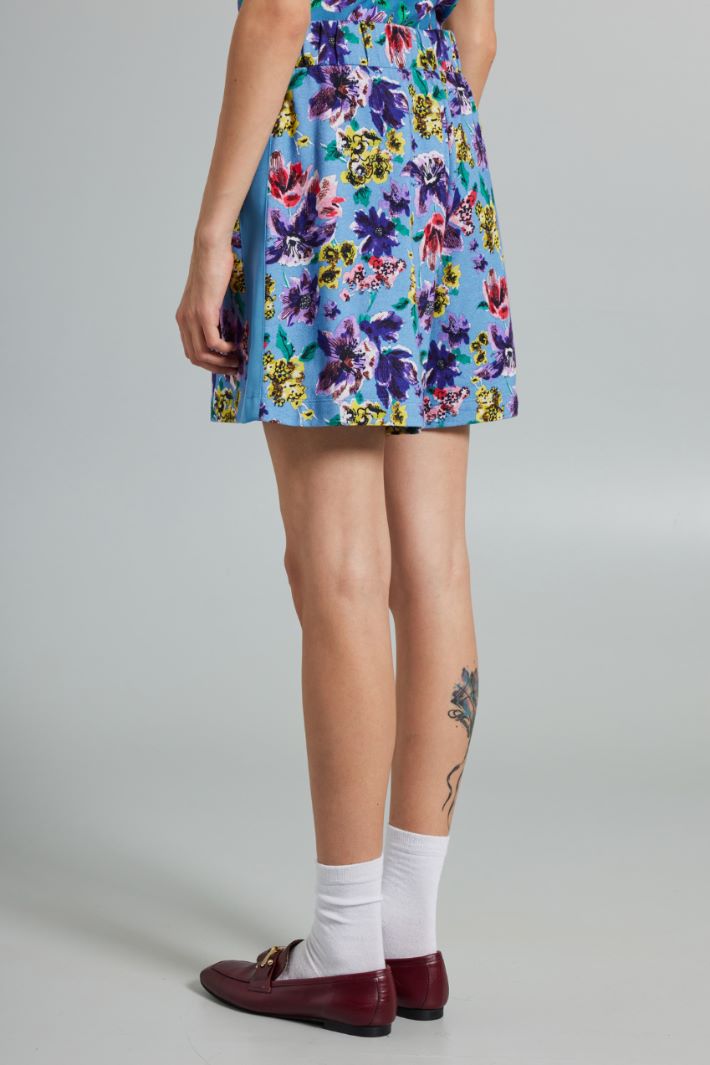 Bermuda in jersey di cotone - AZZURRO VIOLA - Fashion Market - 4