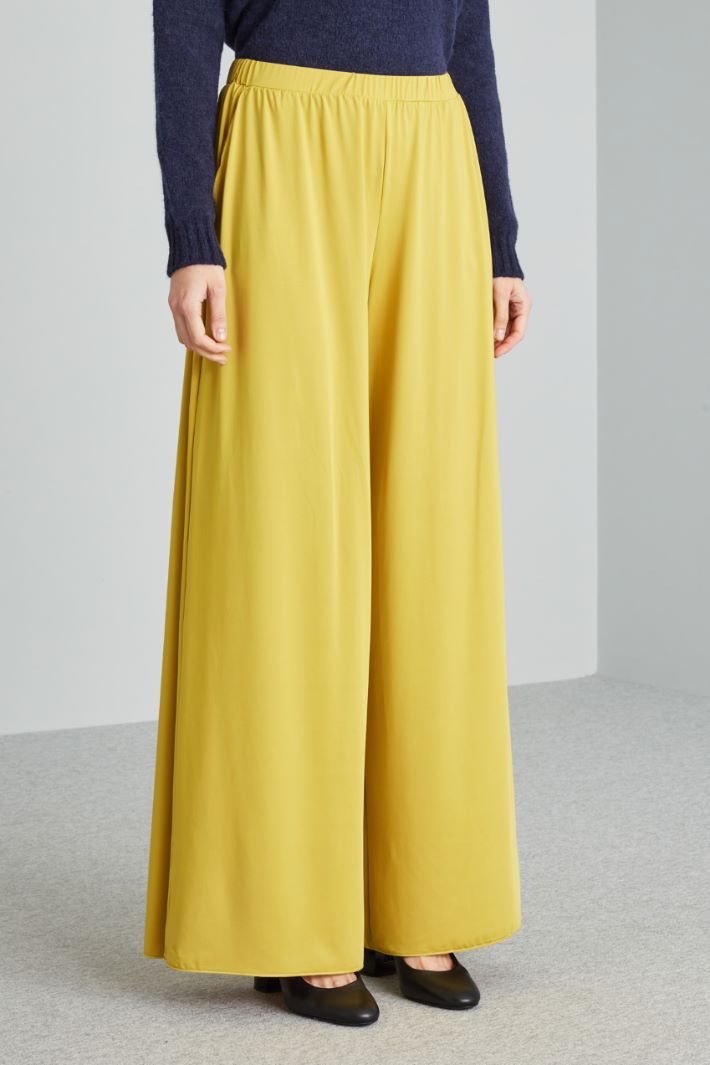 Pantaloni ampi in jersey - SENAPE - Fashion Market - 2