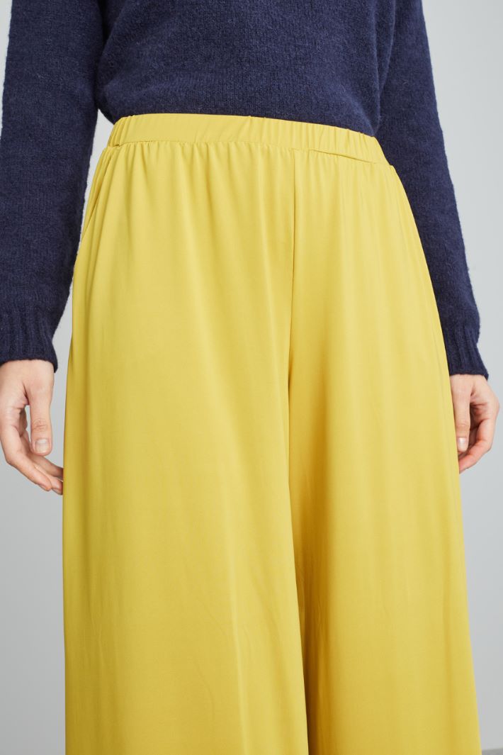 Pantaloni ampi in jersey - SENAPE - Fashion Market - 3