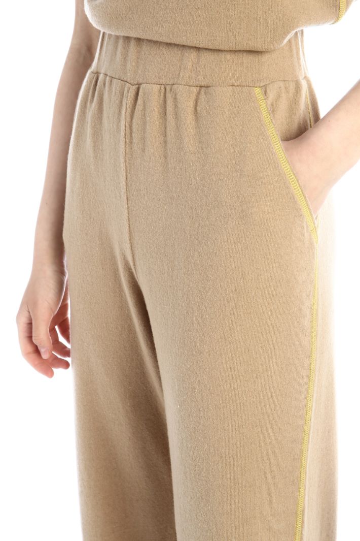 Pantaloni jogger in lana - CAMMELLO - Fashion Market - 3