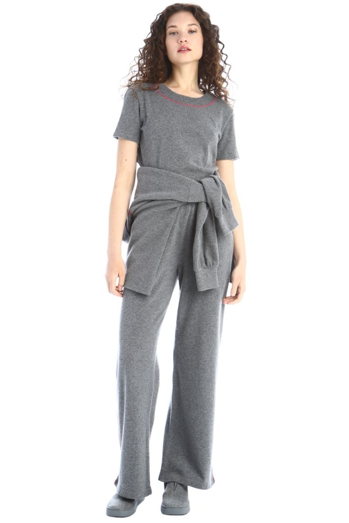 Pantaloni jogger in lana - GRIGIO - Fashion Market