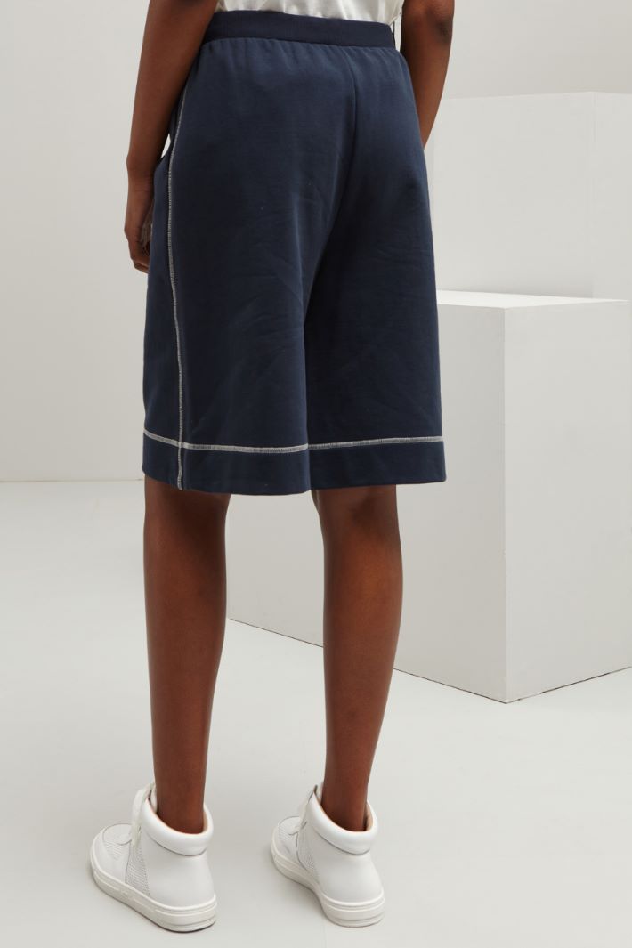 Shorts in jersey - BLU NOTTE - Fashion Market - 4