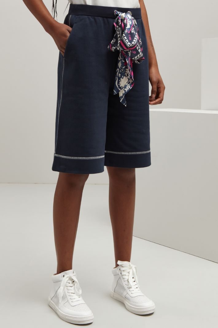 Shorts in jersey - BLU NOTTE - Fashion Market - 2