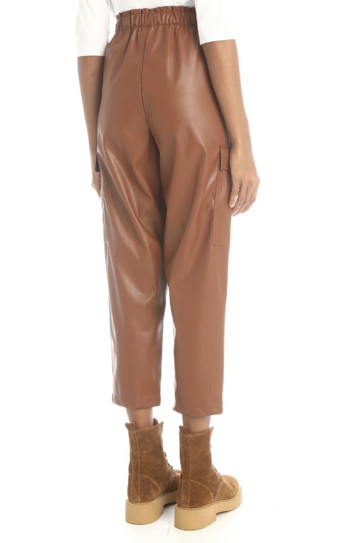 Pantaloni baggy in similpelle - CUOIO - Fashion Market - 2
